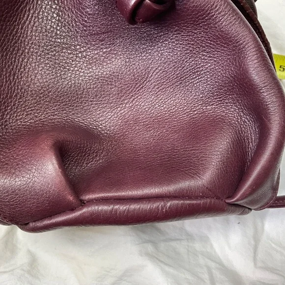 Fleuvog Prepare Pouch Crossbody or Shoulder Bucket Hobo Bag in Burgundy Leather - Picture 13 of 13